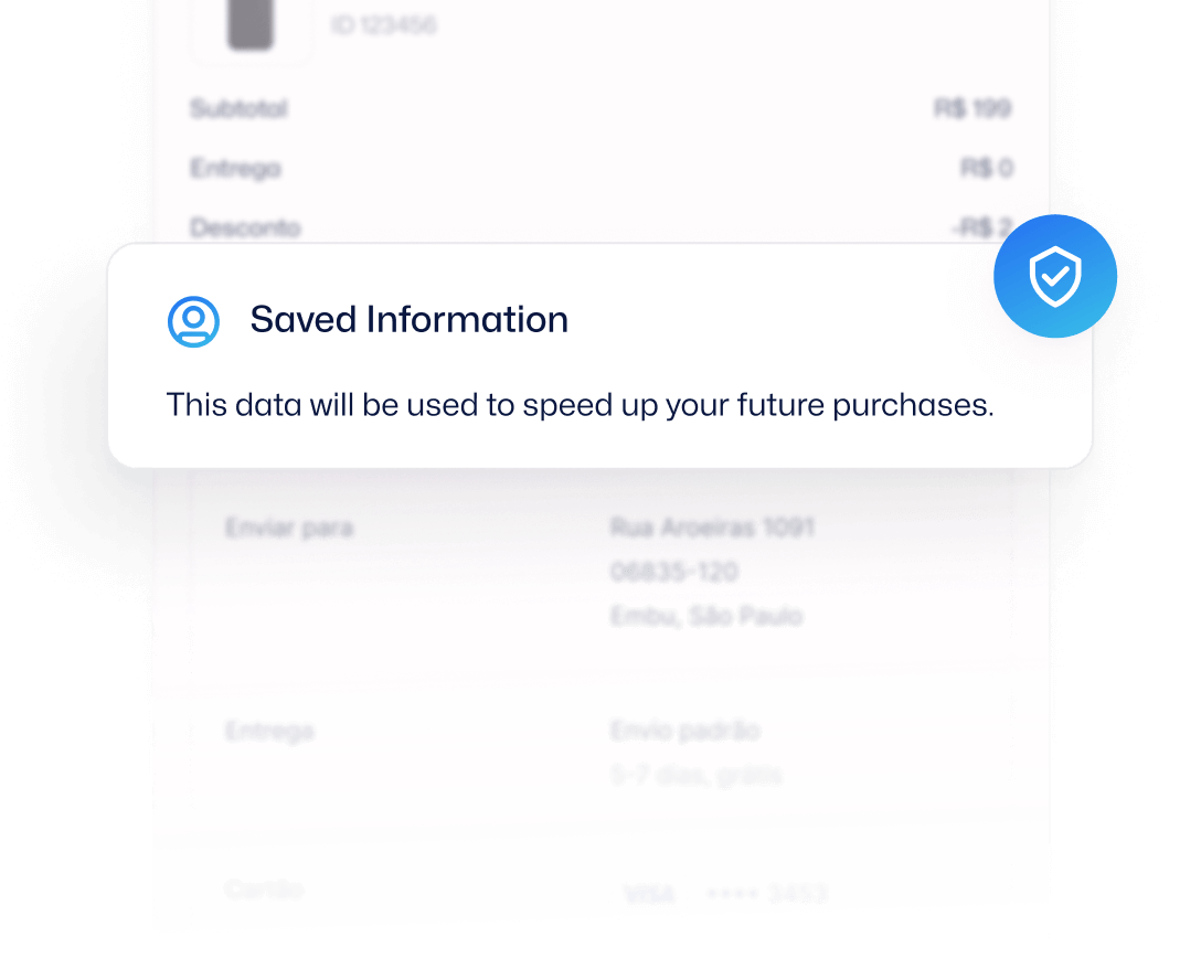 Save personal information for quick checkout