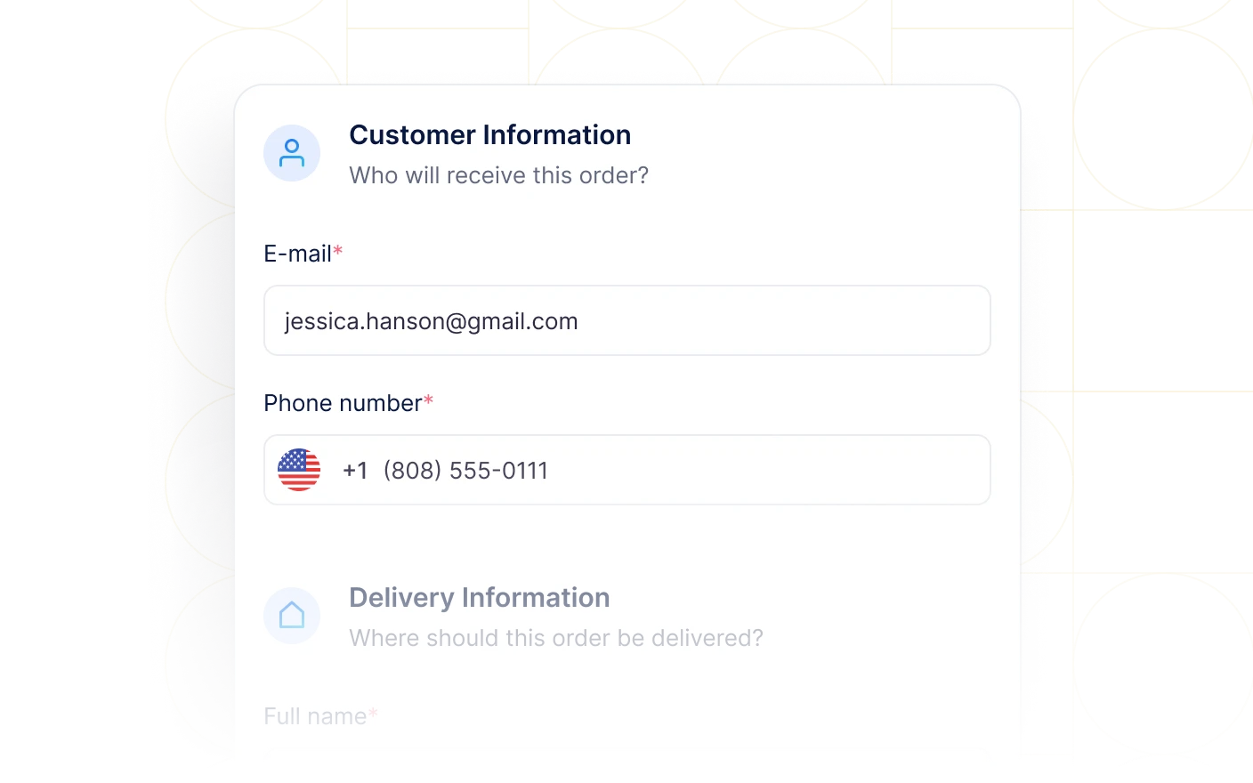 Customer information available at Cartpanda checkout