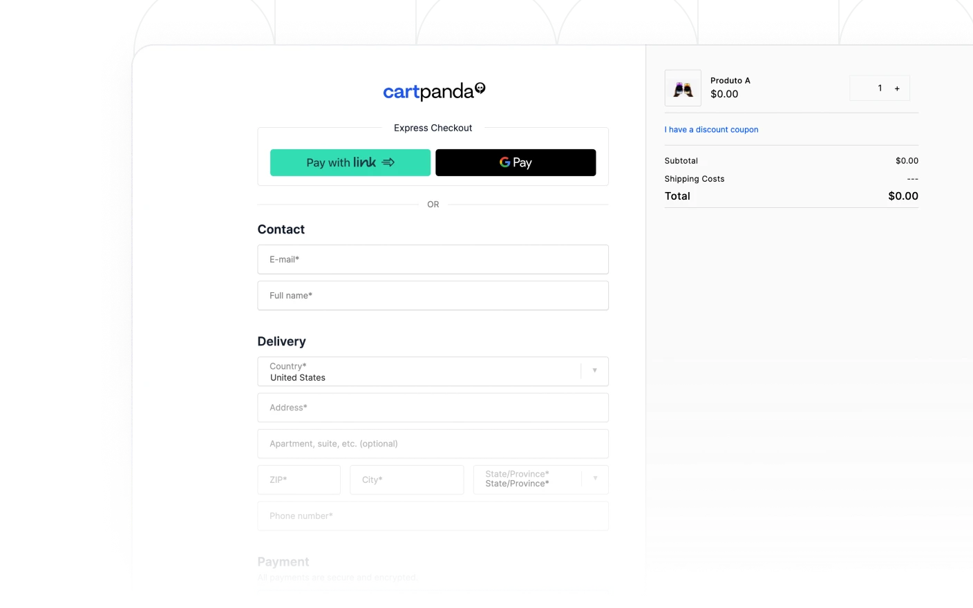 cartpanda checkout on desktop