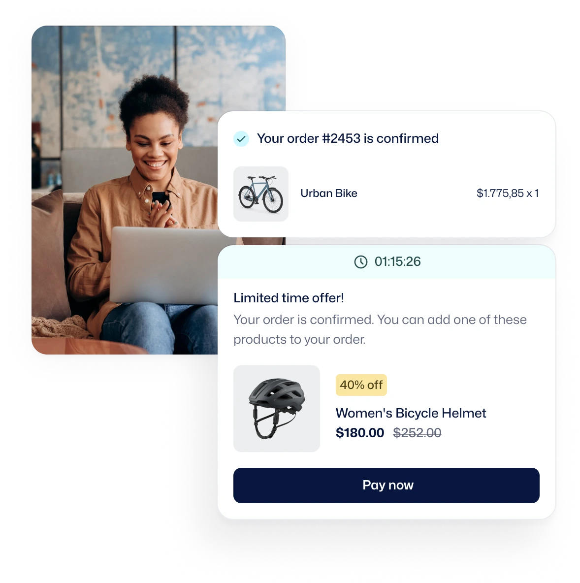 Upsell component visualization