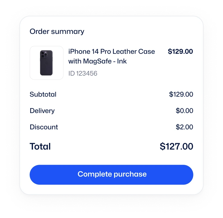 Order summary