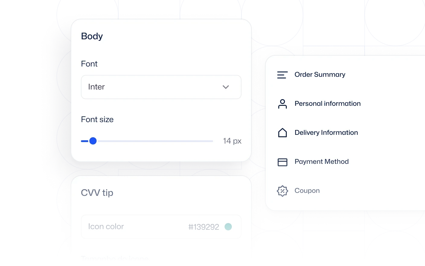Checkout editor components